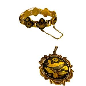 Vintage bracelet and pendant